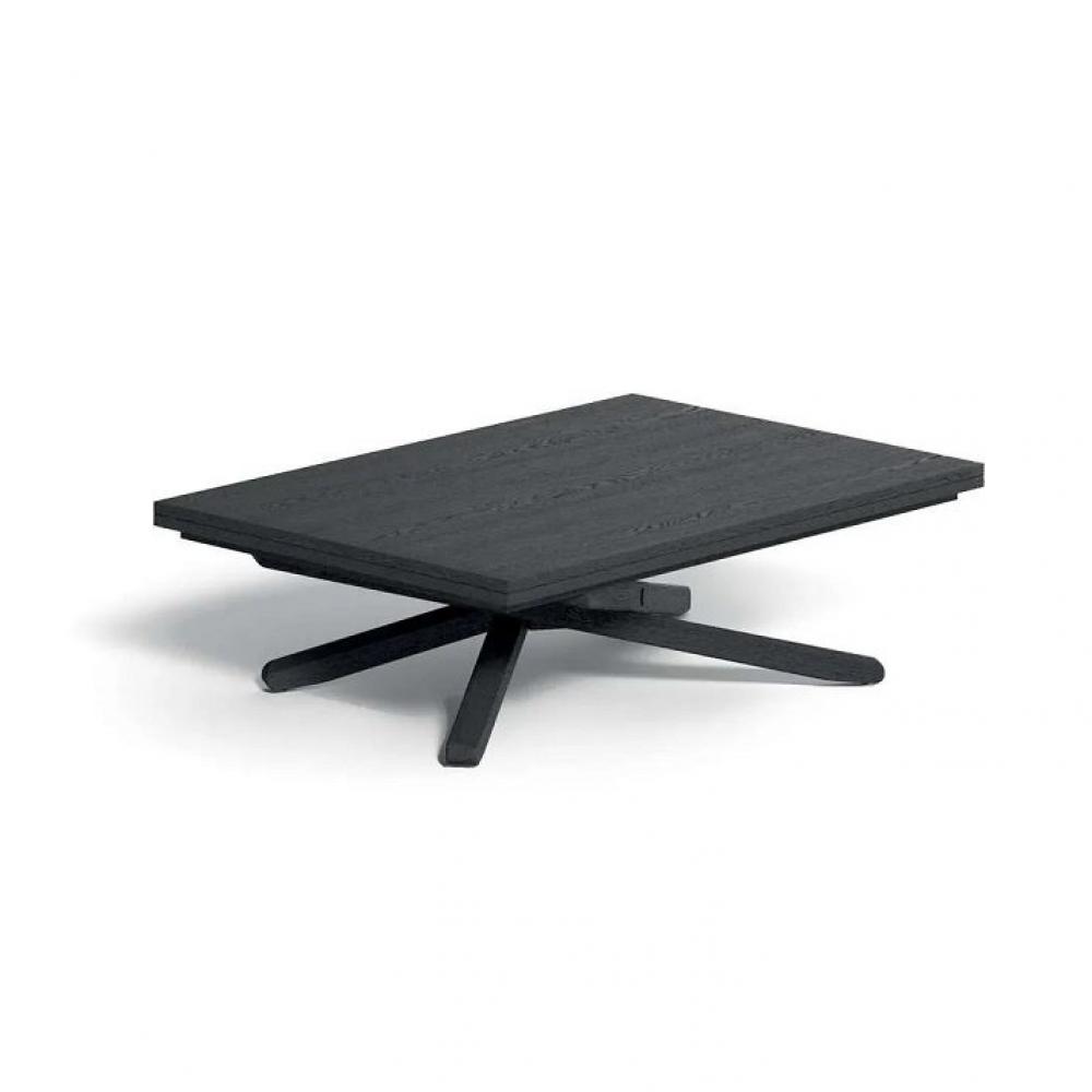 Table basse transformable SU & GIÙ Bois Wild Chêne Carbone